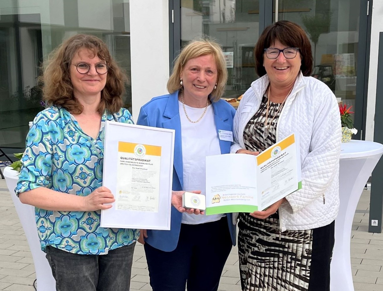 Qualitätssiegel Familienbewusste Kommune Plus anlässlich PartnerInnen-Tag 2025 Bündnis für Familie Bruchsal PartnerInnen-TagQualitätssiegel familienbewusste Kommune Plus